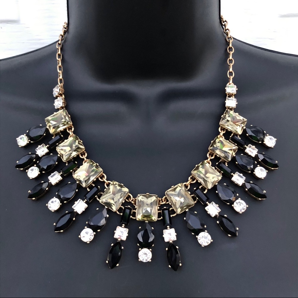 J. Crew Rhinestone Statement Necklace